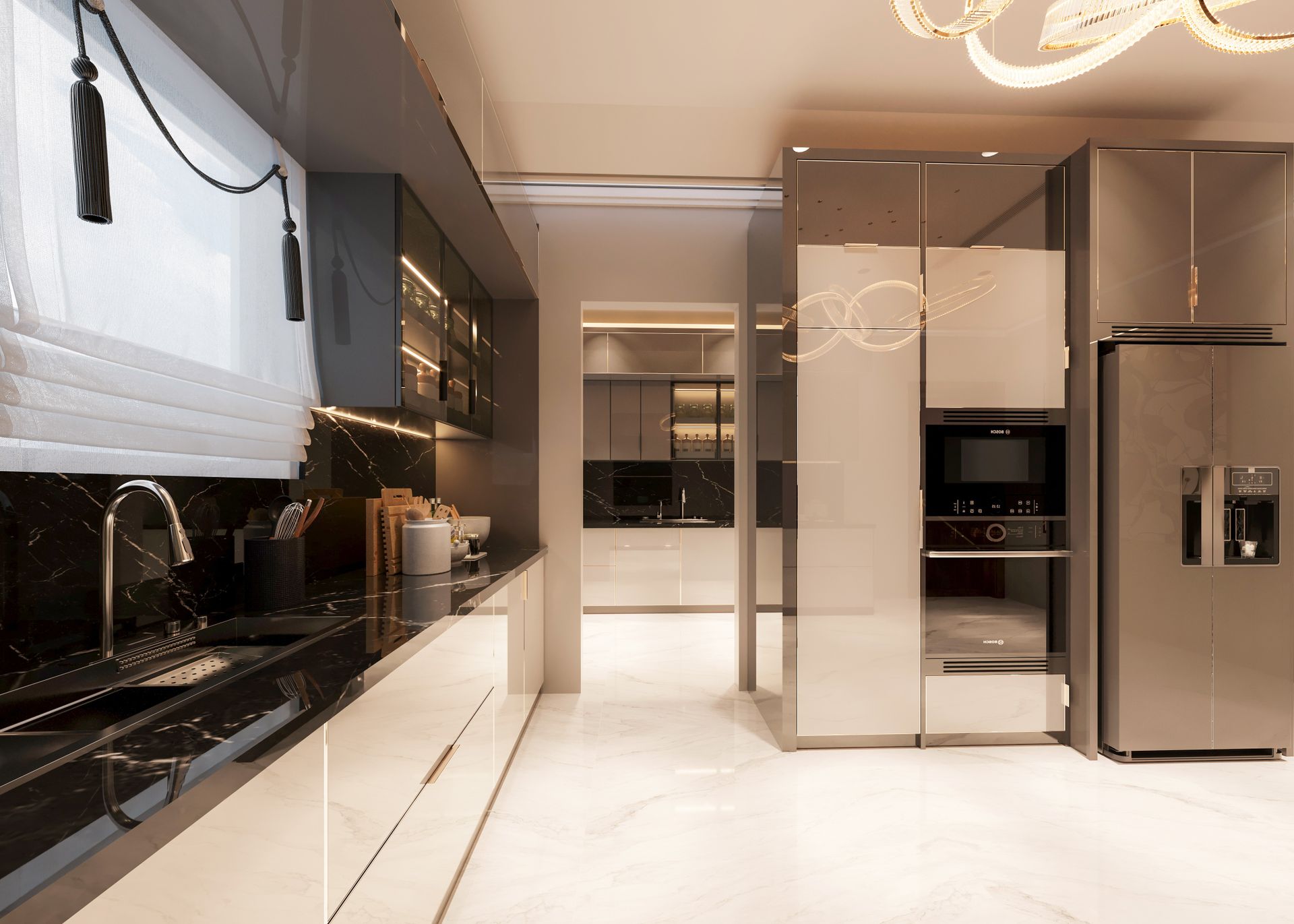 Modern luxury kitchen interior